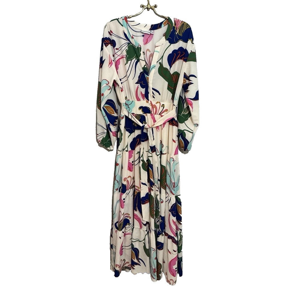 Premier Amour Dress Womens Size‎ 10 Long Sleeve Floral  Tie Date Elegant Party